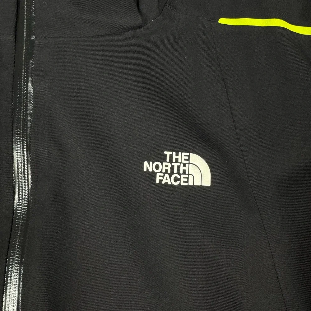 The North Face Jacket Mens L Black Ski Snowboard Shell Hooded Neon HyVent